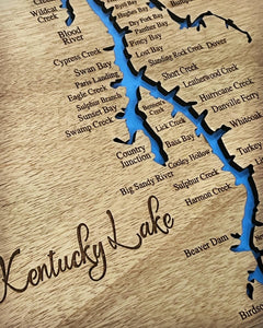 Kentucky Lake/Lake Barkley Map with Bays