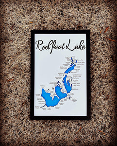 Reelfoot Lake Map with Bays listed